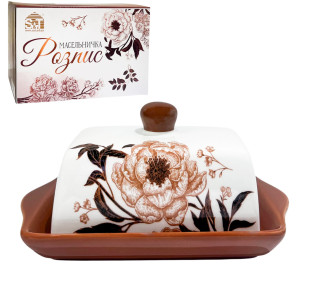700-02-19 Масельничка "Розпис" 21х12х9 - фото
