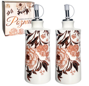 700-07-19 Набір 2пр пляшки для олії/оцту "Розпис 300мл - фото