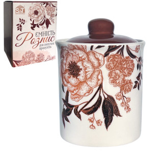 700-11-19 Ємність для сипучих продуктів "Розпис" 740 мл - фото