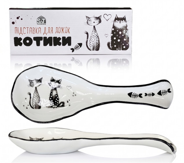 700-01-23 Підставка для ложок "Котики" 25*9*9см - фото