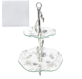 37211 Цукерниця 2х-яр. декор Виноград (d-28, d-18.5, h-40) - фото