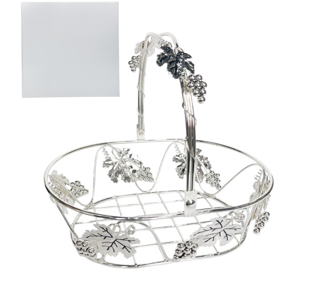 37228 Фруктовниця декор Виноград (28*20,5*8,5 см) - фото