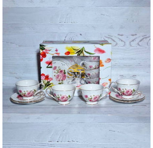 1789-8/У Набір кавовий  Бант (100мл, бл.12см) 8 пр.(кольорова коробка - фото