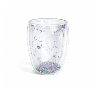 201-35 Стакан з подвійною стінкою 350мл Срібна зірка - фото