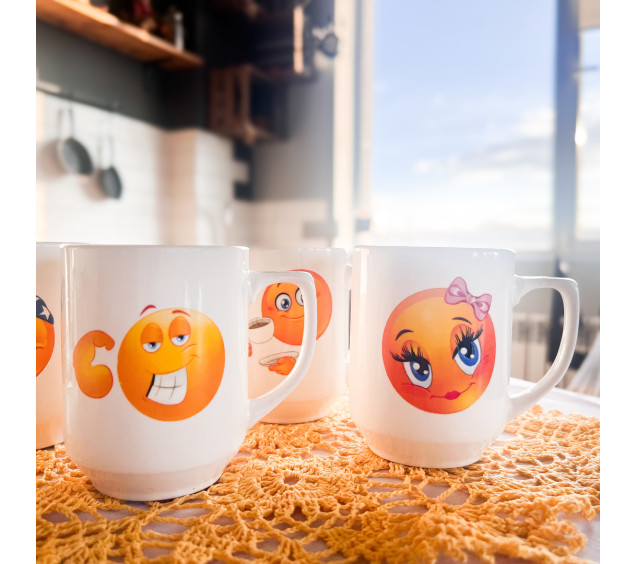 212-10 Чашка Смайл 260 мл - фото 1