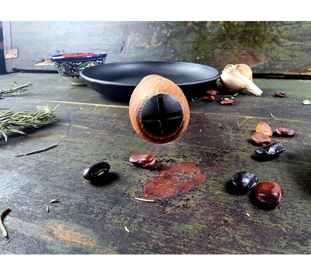 220-25 Сковорода млинцева чавунна 22*2,5см, з дерев'яною ручкою - фото 5