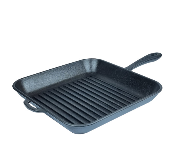 280-280-40MRgrill Сковорода чавунна 28*28*4см квадратна (гриль) з металевою ручкою - фото 2
