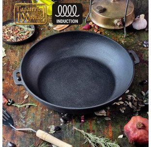 340-70 Жаровня чавунна 34*7см - фото