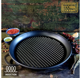 400-40Gr  Жаровня гриль чавунна  40 * 4 см - фото