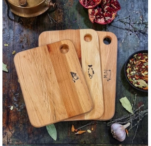 8912 Набір з трьох обробних дошок (овочі/риба/м'ясо) 20*30*4,5см - фото