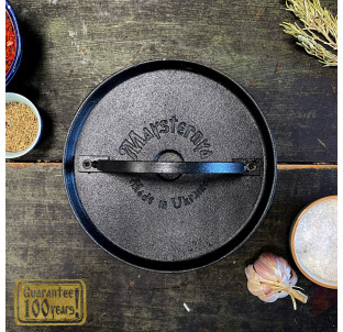 MS210 Прес-гриль 20см/3,3 кг чавунний круглий - фото