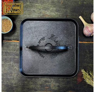 MS220 Прес-гриль 21см/3,5 кг чавунний квадратний - фото