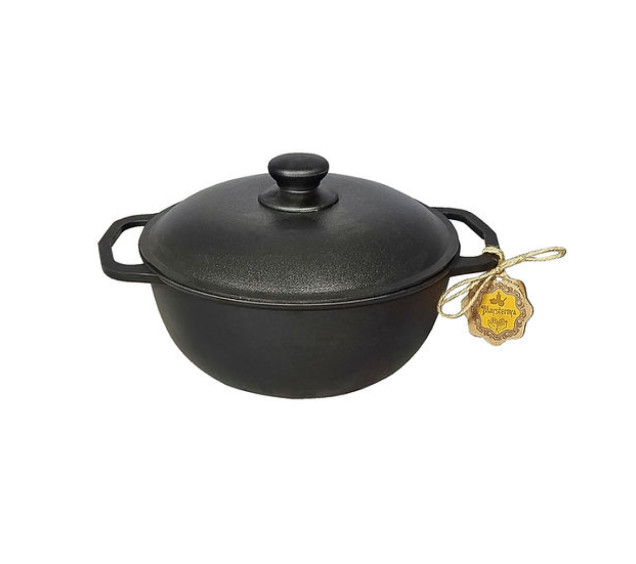 V4С2 Котелок чавунний 4л з алюмінієвою кришкою - фото 1