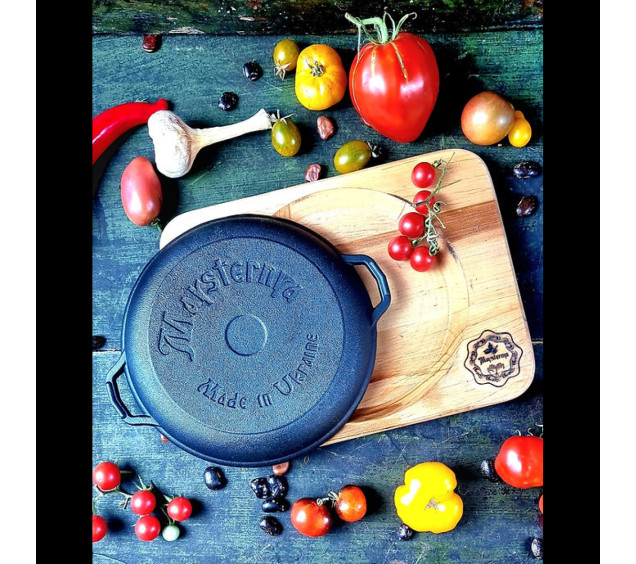 Т101-020 Жаровня чавунна 18*2,5см з підставкою Horeca - фото 1