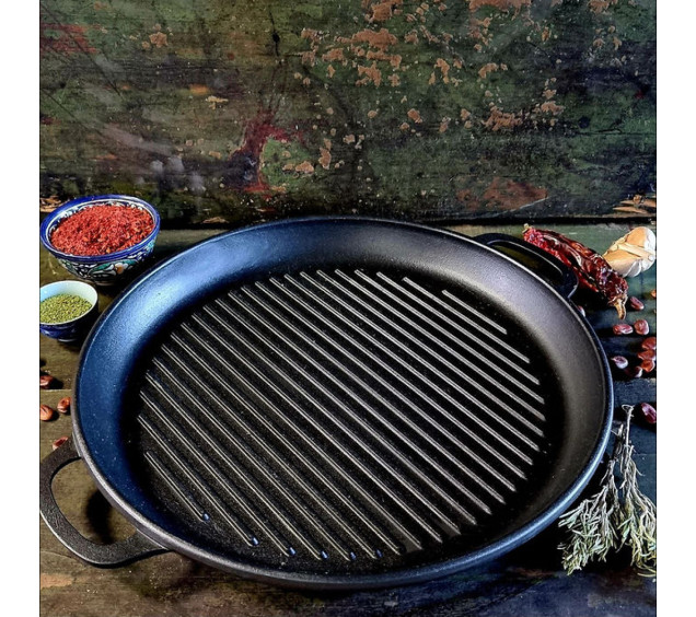 Т405СРGr Казан узбецький 8л з кришкою-сковородою гриль - фото 3