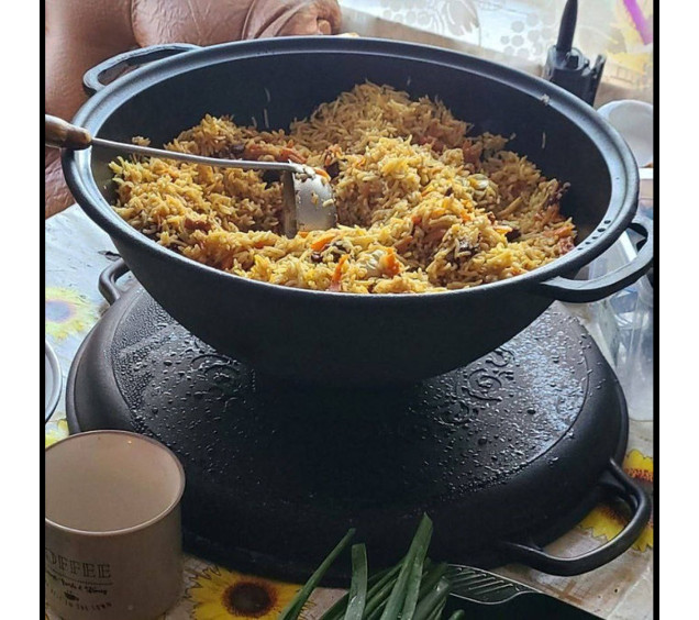 Т405СРGr Казан узбецький 8л з кришкою-сковородою гриль - фото 1