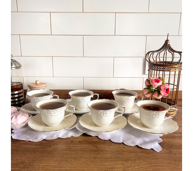 1707 Сервіз чайний 12пр. 220мл Біла ніч - фото 1