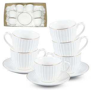 17164-00 Сервіз чайний 12пр (6 чашок 250 мл, 6 блюдець14 см)  Франческа - фото
