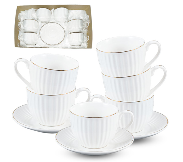 17164-00 Сервіз чайний 12пр (6 чашок 250 мл, 6 блюдець14 см)  Франческа - фото