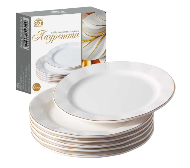 30885-00 Набір 6 дес.тарілок 7,5' Лауретта - фото