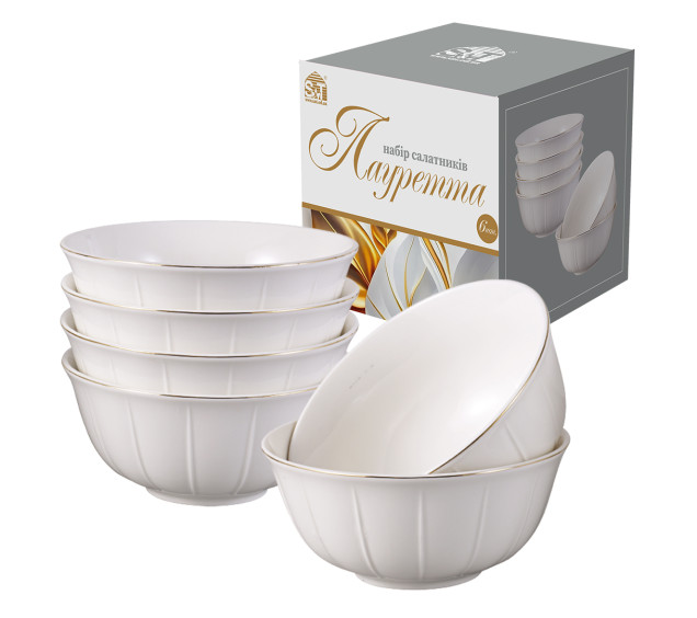 30960-00 Набір 6 салатників 7' (950 мл, 17,5 см) Лауретта - фото