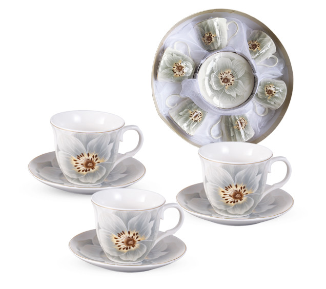 15191 Сервіз чайний 12 пр "Жасмин"  ( чашка 230мл, блюдце 14см) - фото