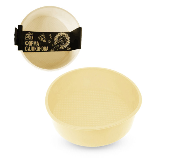 3300-36 Форма силіконова кругла глибока 20*20*6 см « Creamy » - фото