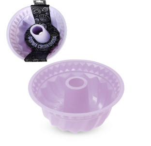 3300-38 Форма силіконова кругла кекс 24*24*10,2 см « Amist » - фото