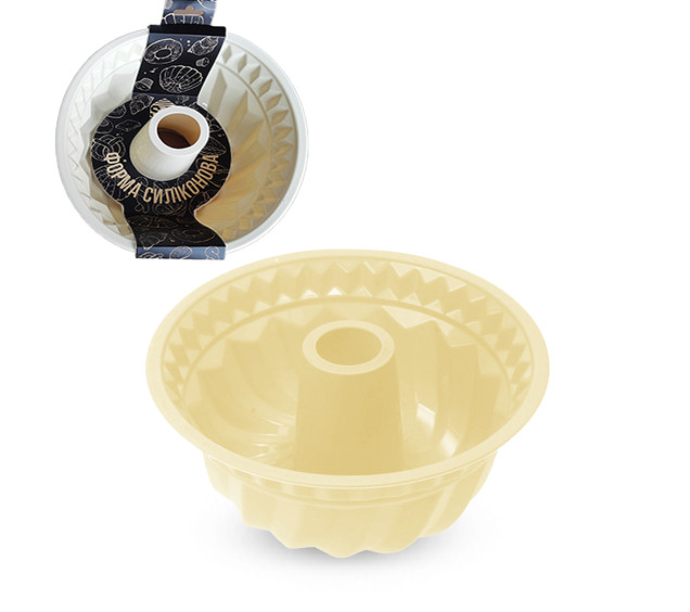 3300-39 Форма силіконова кругла кекс 24*24*10,2 см « Creamy » - фото