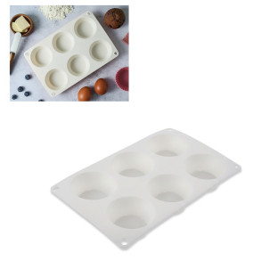 3300-48 Форма силіконова для кексів ( 6 шт ) 26,8*16,5*3 см « Moonlight » - фото