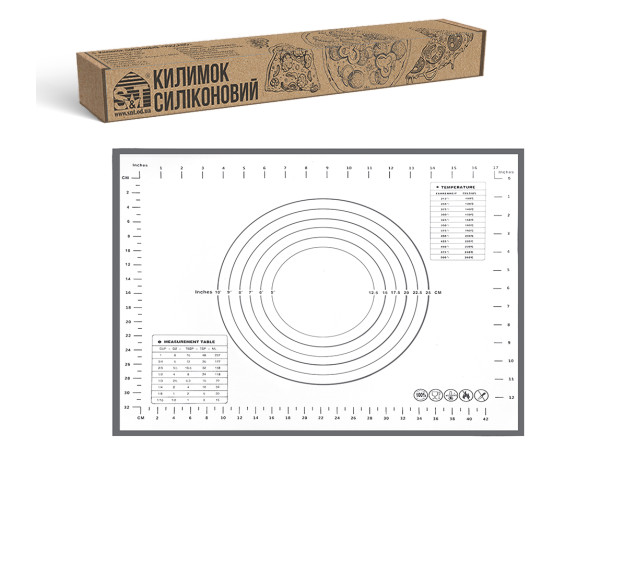 3300-55 Килимок силіконовий 50*40 см « Vulkano » - фото