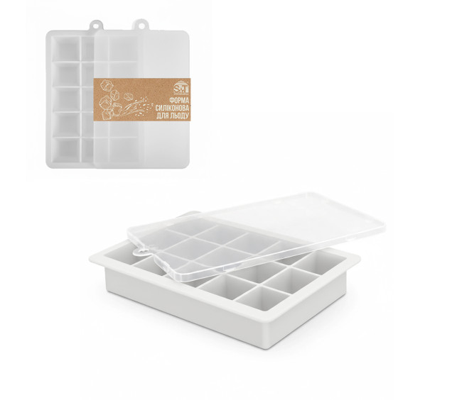 3300-58 Форма силіконова для льоду « Moonlight » 18*12*2,54 см - фото