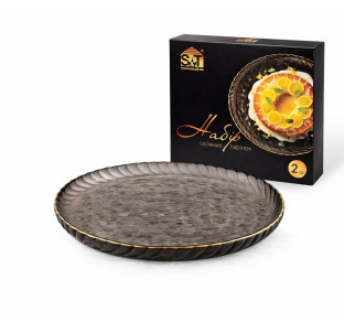 9296-2 Набір скляних тарілок 10,5\' - 2шт "Агат" (26см) - фото