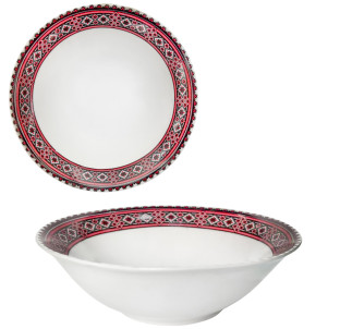 30004-004 Салатник 6' Вишиванка червоне та чорне - фото