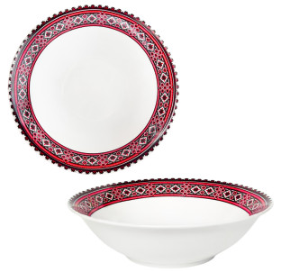 30005-004 Салатник 7' Вишиванка червоне та чорне - фото