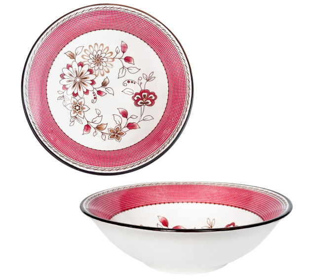 30005-010 Салатник 7' Рожевий орнамент - фото