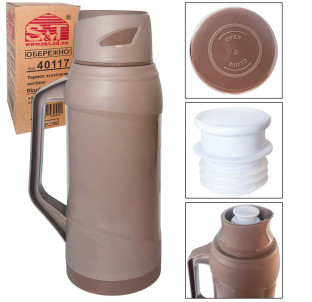 40117-1 Термос зі скляною колбою 2л Капучино - фото