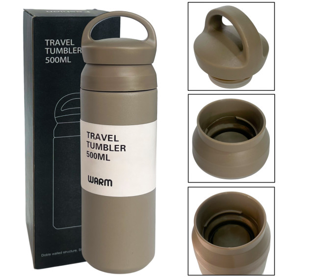 80617-3 Термос 500мл Сірий  - фото