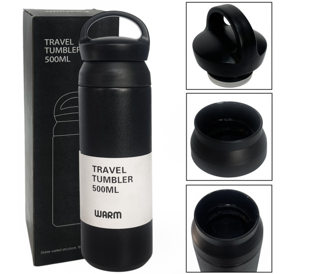 80617-5 Термос 500мл Чорний - фото