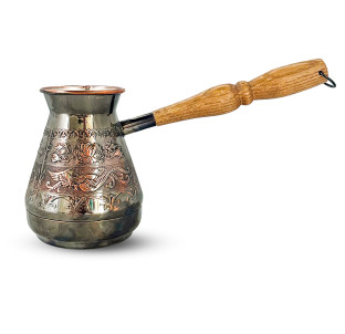 50083 Турка мідна Квіти 500мл чорний нікель - фото