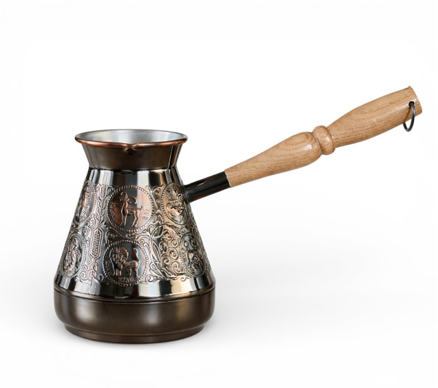 50084 Турка мідна Знаки зодіаку чорний нікель 500мл - фото