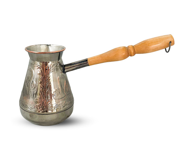 50089 Турка мідна Лебеді 600мл чорний нікель - фото