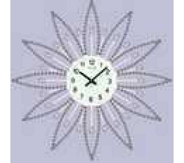 02-227 Годинник мет. настін. з камінням (40*40) - фото