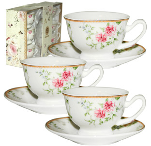 020-12-08 Набір кавовий 12 пр. Франжипан (чашка 80мл, блюдце 10,5см) - фото