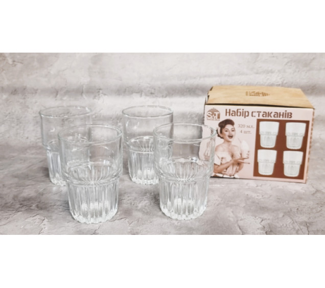 021-05-02 Набір стаканів 4шт SCANDI 320мл - фото