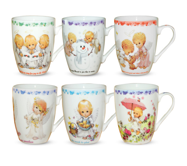 040-01-08 Чашка 360мл Янголята - фото