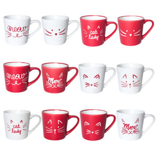 040-01-113 Чашка 'Мяу-мяу' кольорова 160 мл. - фото