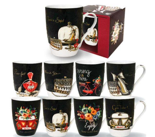 040-01-93 Чашка Вінтаж у подар. упаковці 350мл - фото