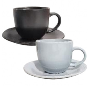 13652-00 Чашка з блюдцем варіант від 1 до 2 кол. (чашка-300мл, блюдце-15см) - фото