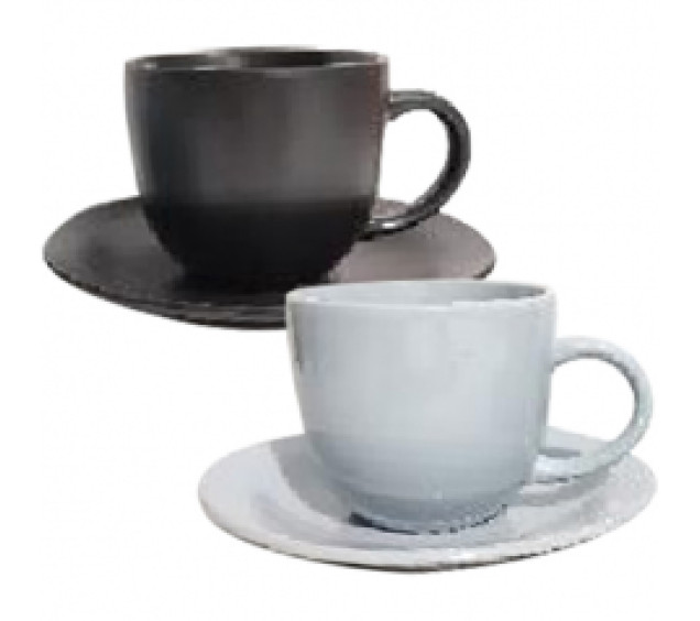 13652-00 Чашка з блюдцем варіант від 1 до 2 кол. (чашка-300мл, блюдце-15см) - фото